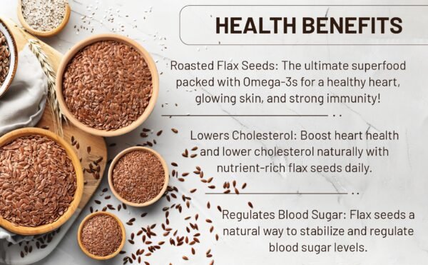 Natural Flax Seeds 900 gm - Image 3